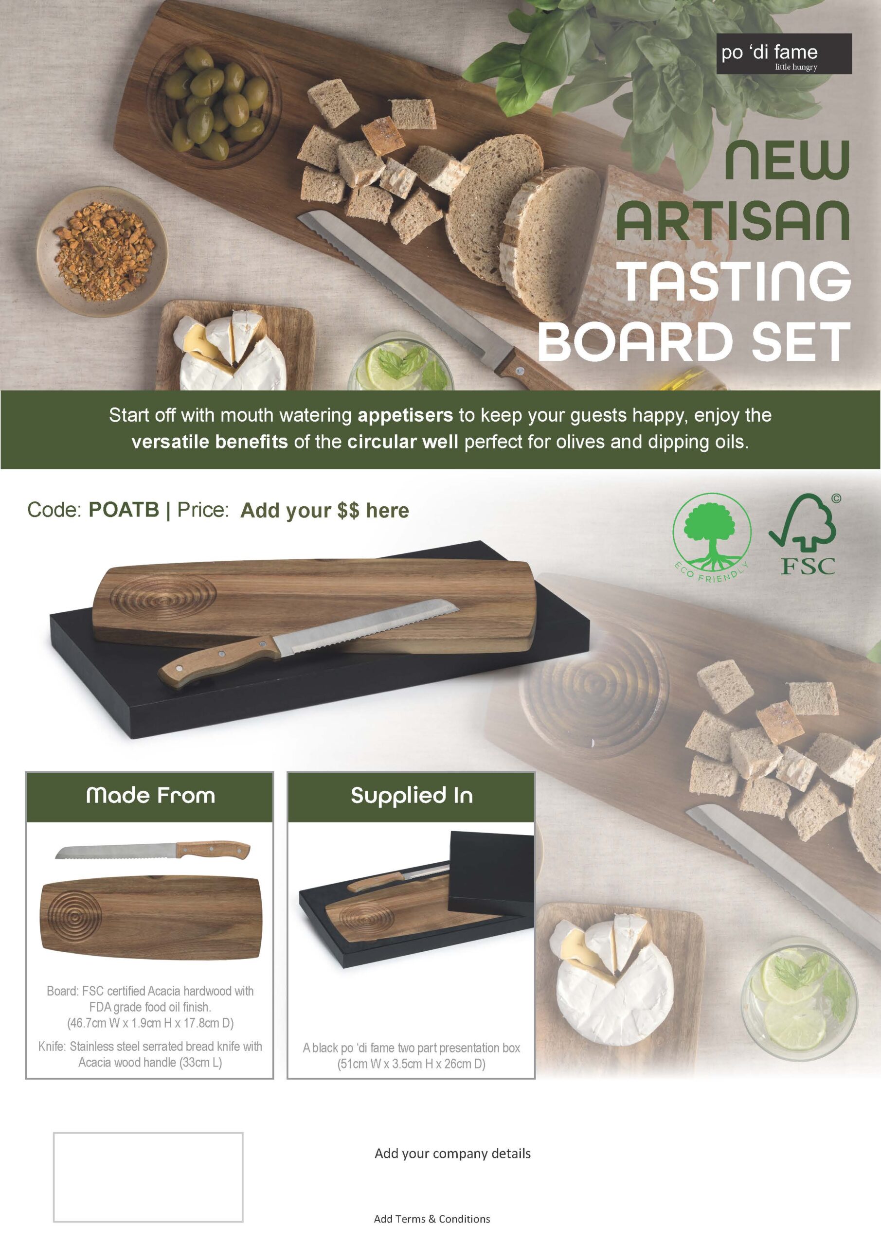 Artisan Tasting Board Set