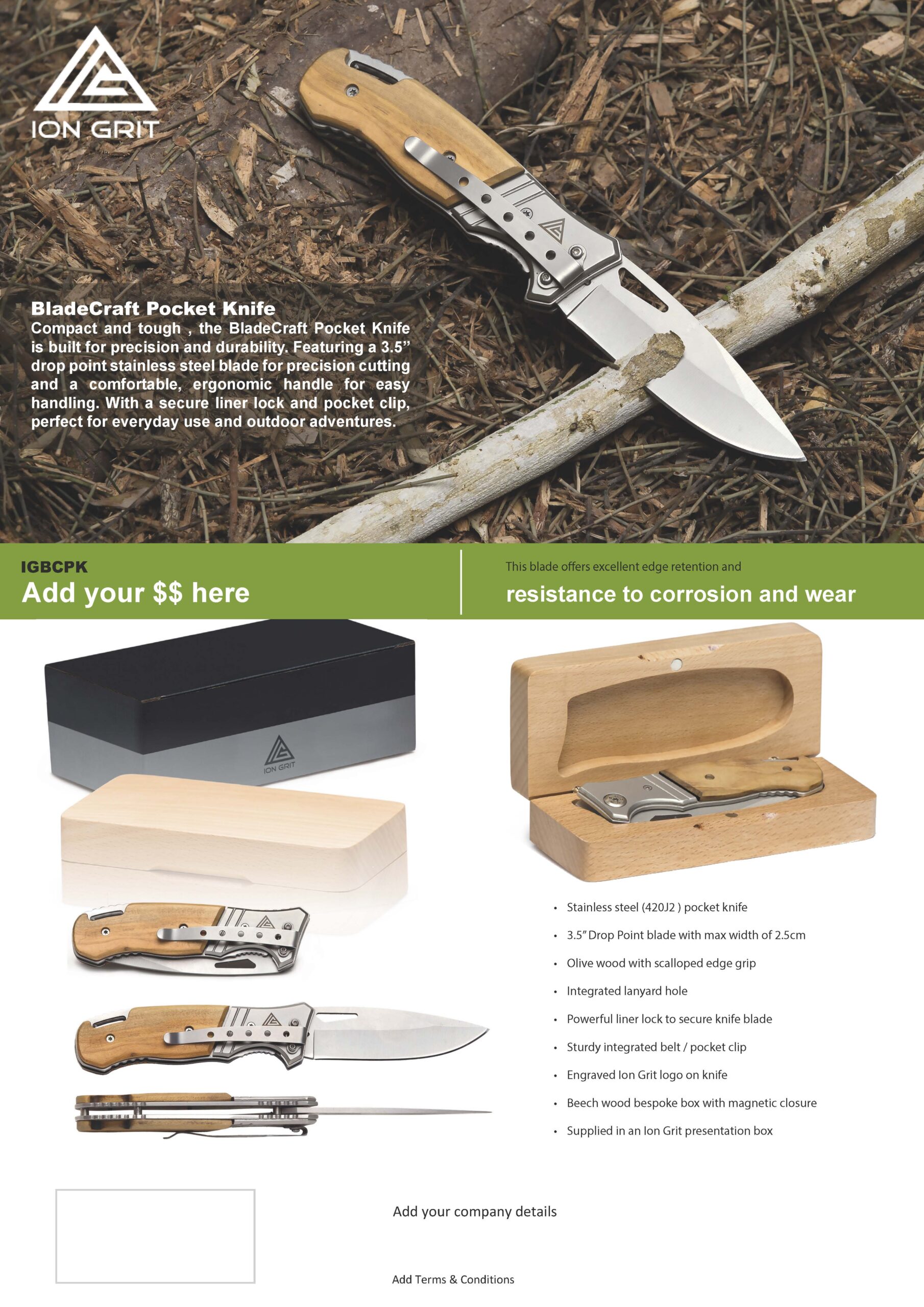 BladeCraft Pocket Knife