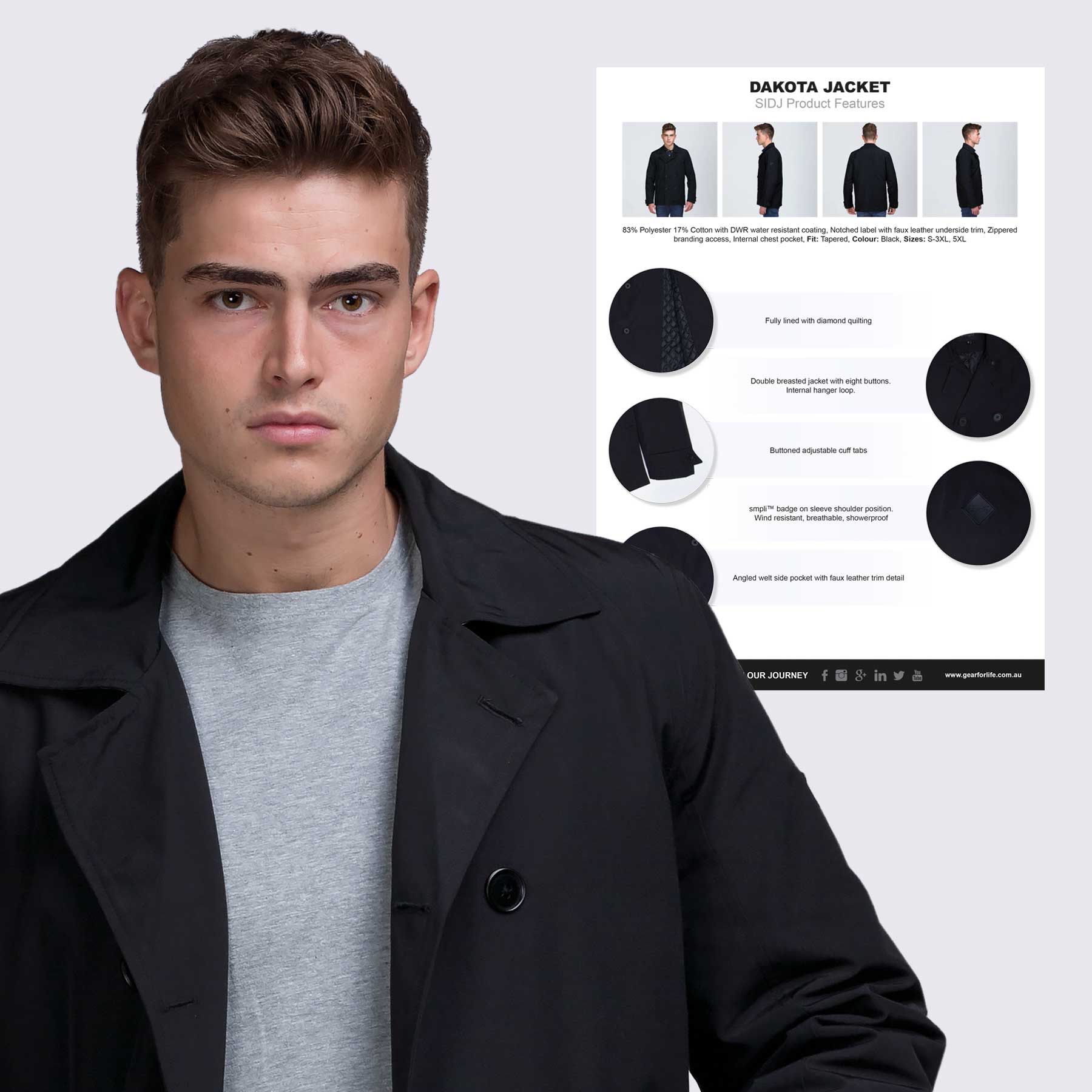 Dakota Jacket Tech Sheet