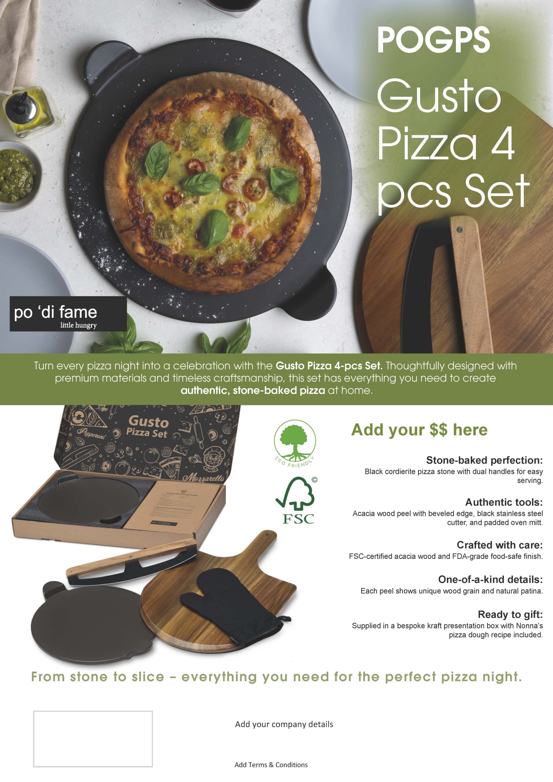 Gusto Pizza 4-pcs Set