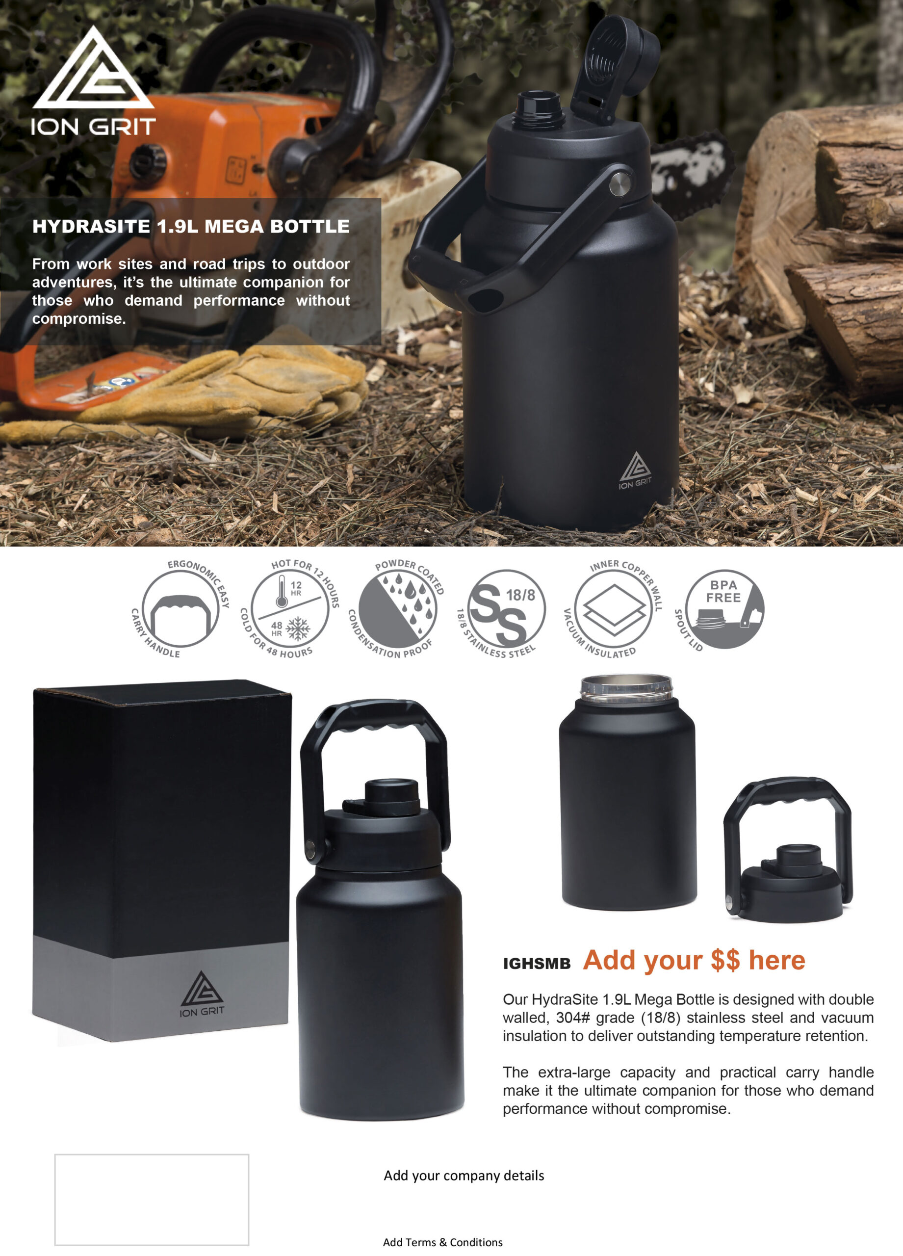 HydraSite 1.9L Mega Bottle