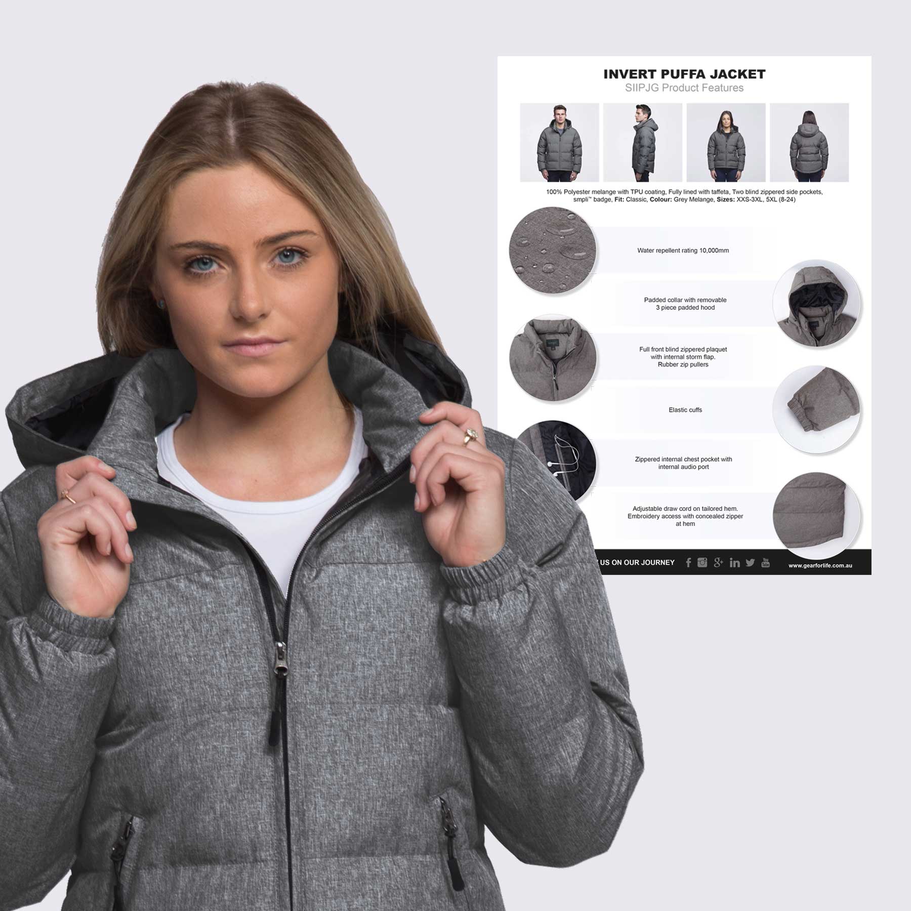 Invert Puffa Jacket Tech Sheet