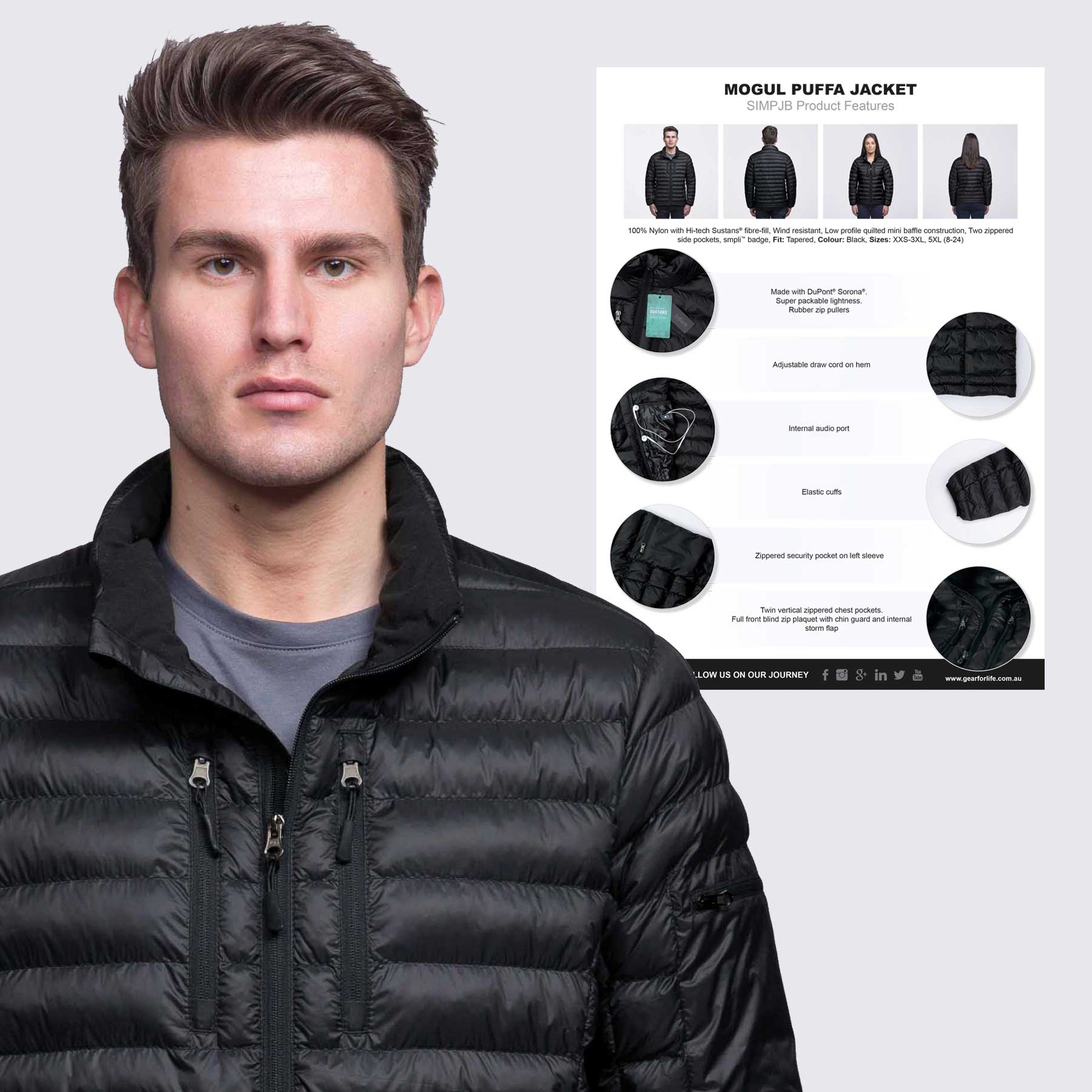 Mogal Puffa Jacket Tech Sheet