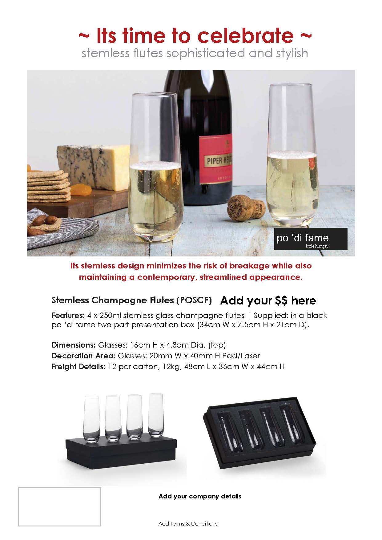 Stemless Champagne Flutes