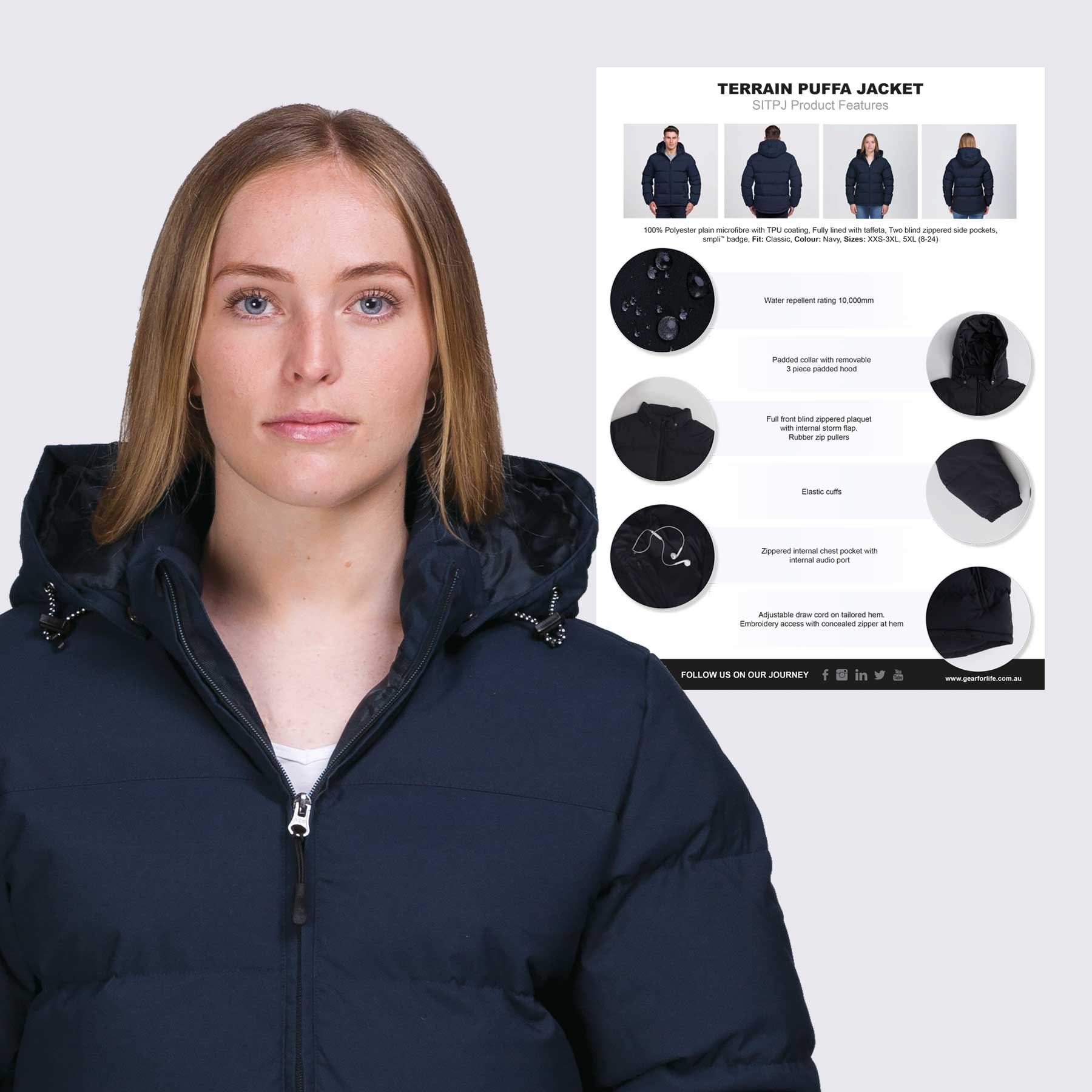 Terrain Puffa Jacket Tech Sheet