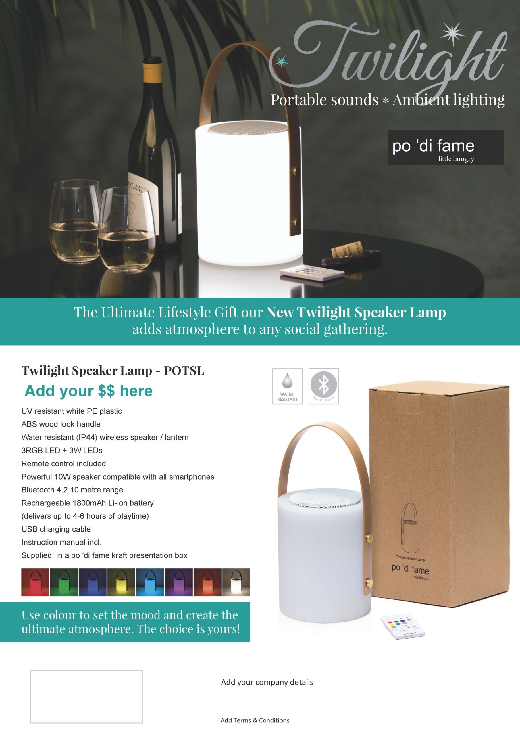 Twilight Speaker Lamp
