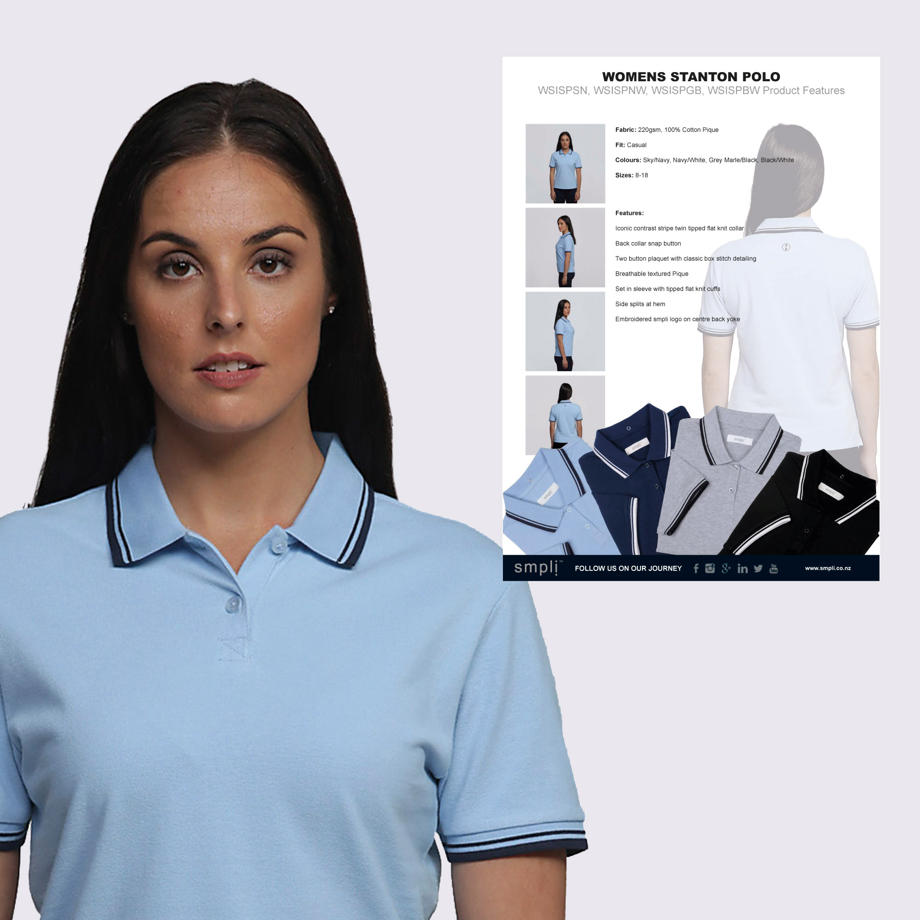 Womens Stanton Polo Tech Sheet