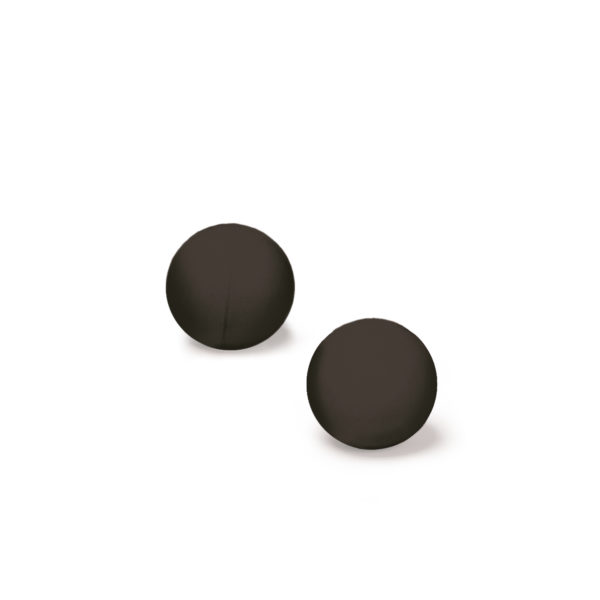 2 x Black Rubber Balls
