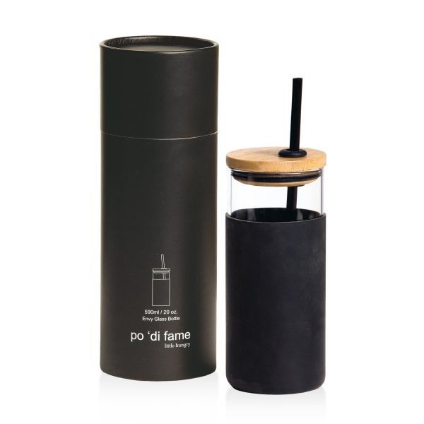 Black Envy Glass Bottle With Presentation Tube