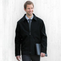 00s 291295=homme black melton wool coat