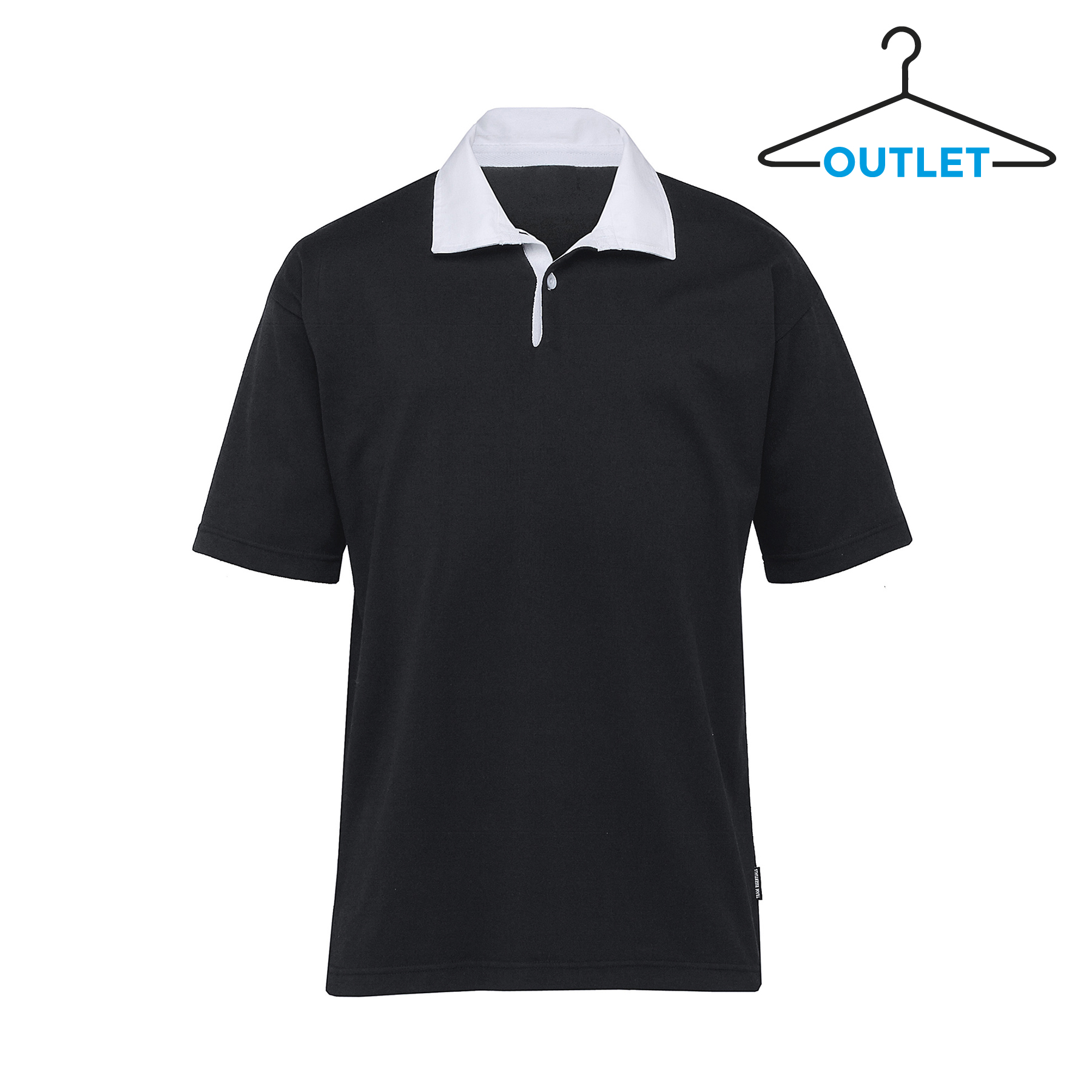 Black rugby shirt white collar outlet