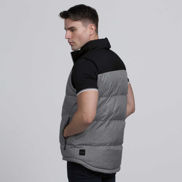 Axle Puffa Vest - Grey Melange/Black