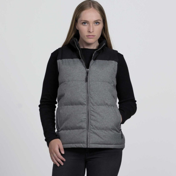 Axle Puffa Vest - Grey Melange/Black