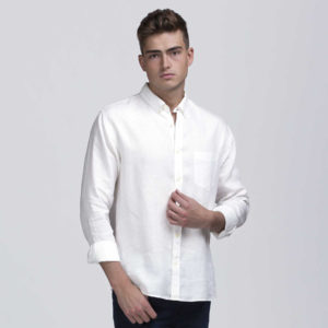 Mens Linen Shirt - White