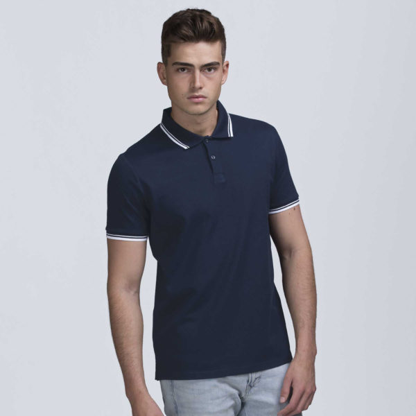 Mens Stanton Polo -Navy/White