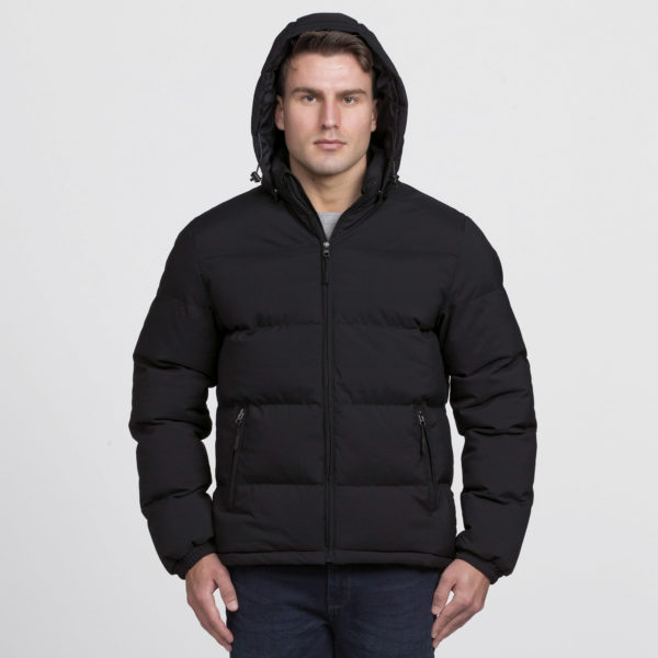 smpli-mens-black-edge-puffa-jacket-front-hood-up-600x600