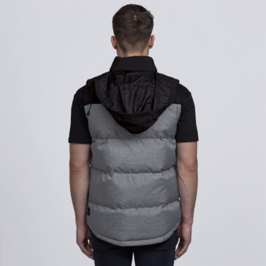 Grey Melange/Black - Back with hood