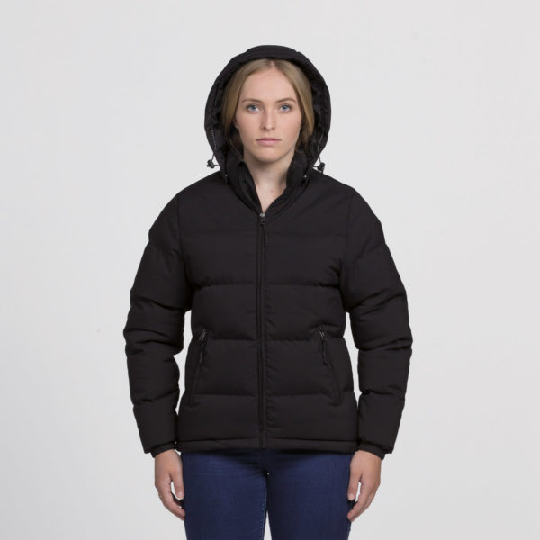 smpli-womens-black-edge-puffa-jacket-front-hood-up-600x600