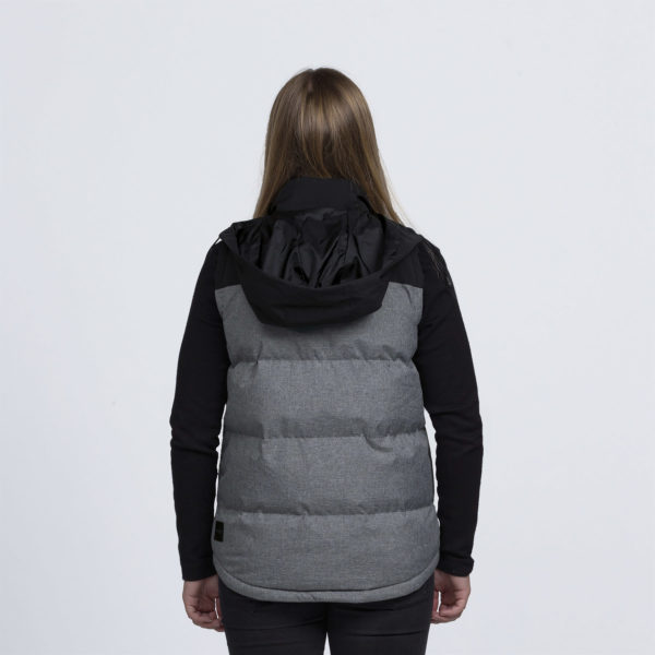 Grey Melange/Black - Back with hood