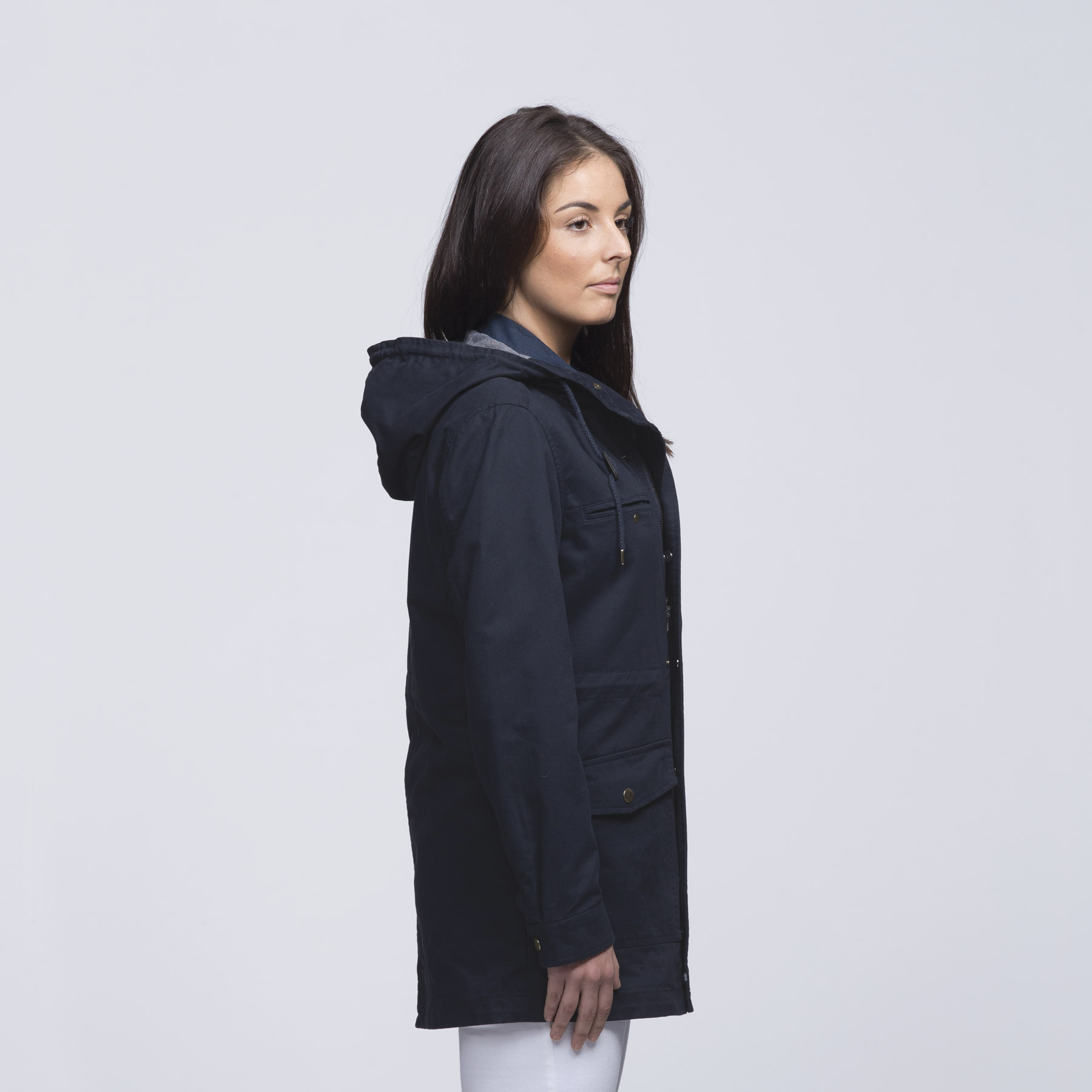 Hooded twill jacket womens shop