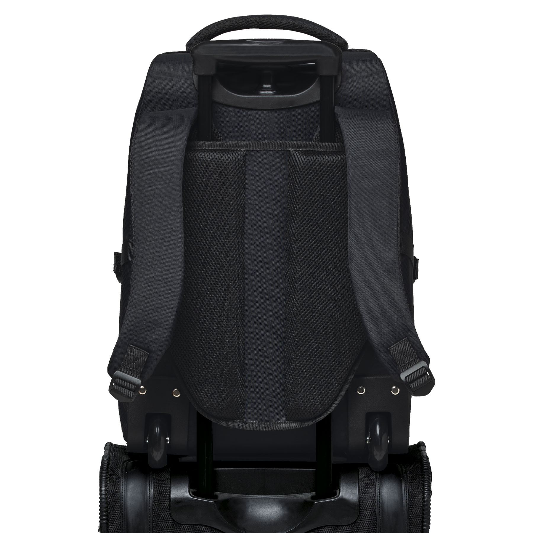 Padded mesh back panel